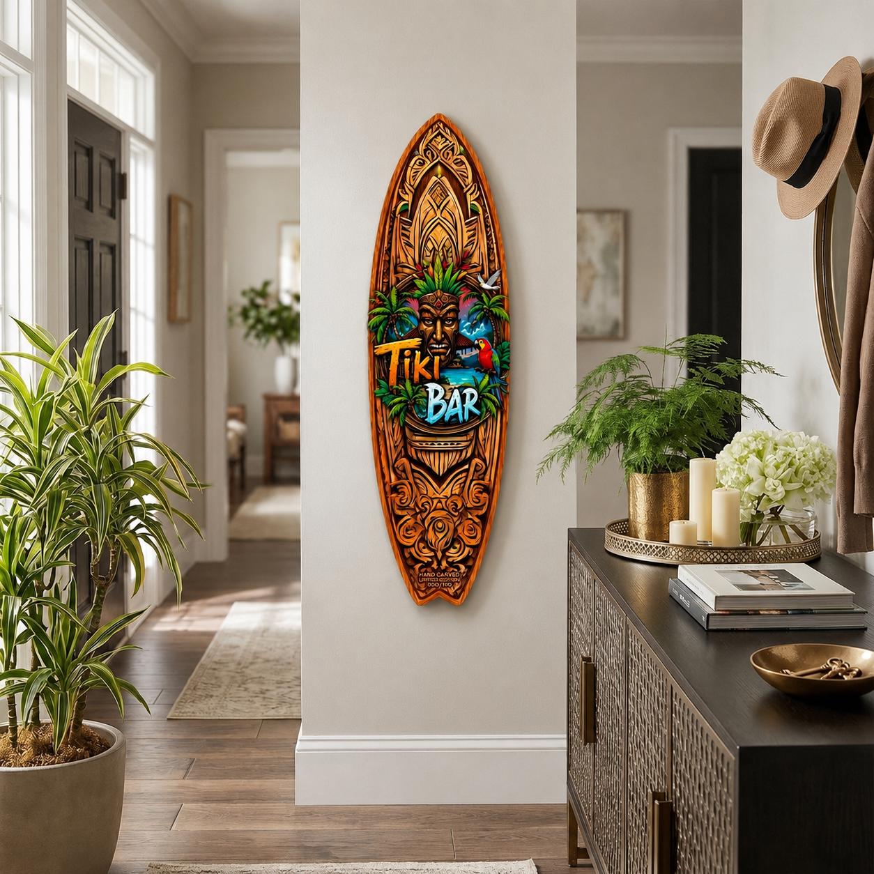 Tiki Surfboard - Etsy