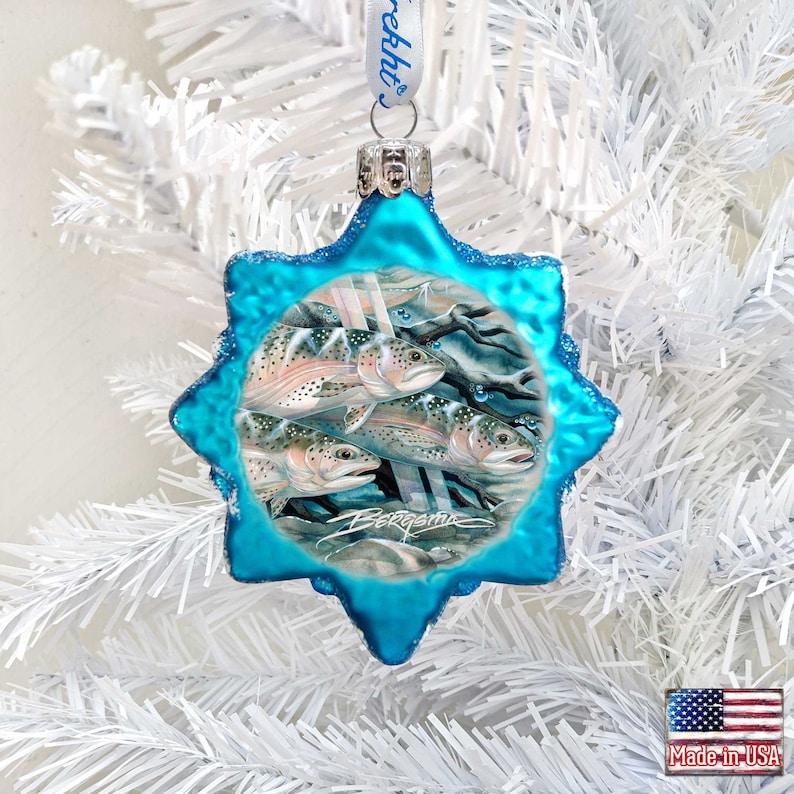 G.DeBrekht Artistic Studios Catch the Rainbow Trout Ornament - Thumbnail 2