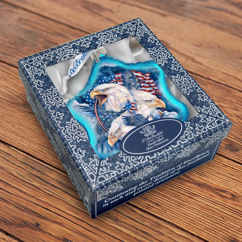 G. DeBrekht Patriotic Allegiance Eagles Ornament - Thumbnail 4
