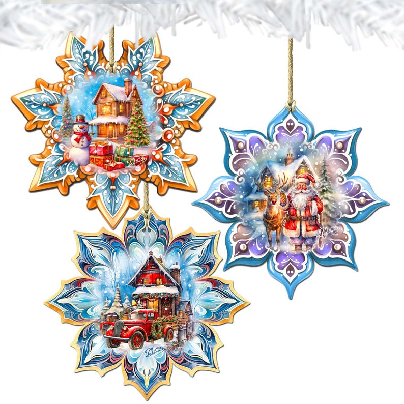 G. DeBrekht Snowflake Ornaments