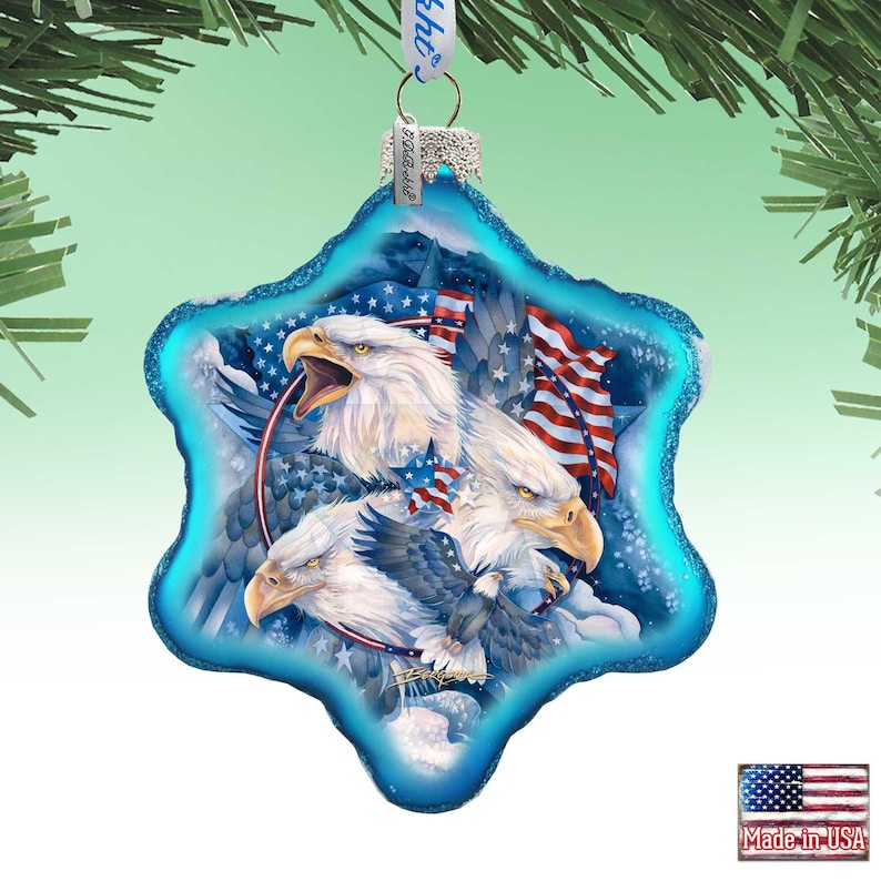 G. DeBrekht Patriotic Allegiance Eagles Ornament - Thumbnail 2