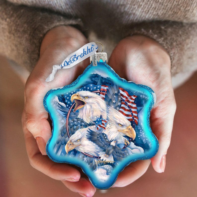 G. DeBrekht Patriotic Allegiance Eagles Ornament