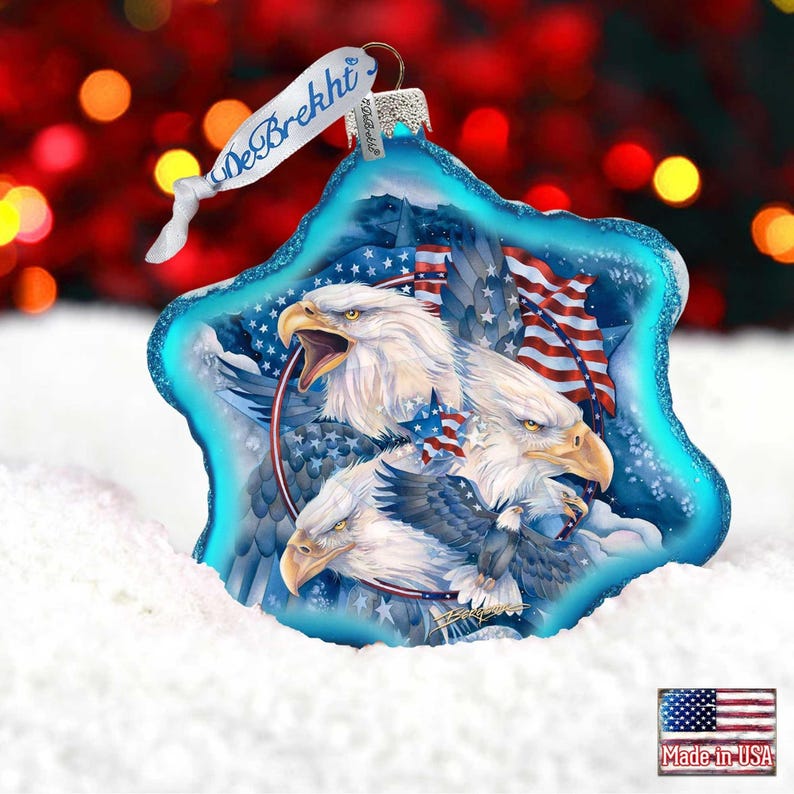 G. DeBrekht Patriotic Allegiance Eagles Ornament - Thumbnail 5