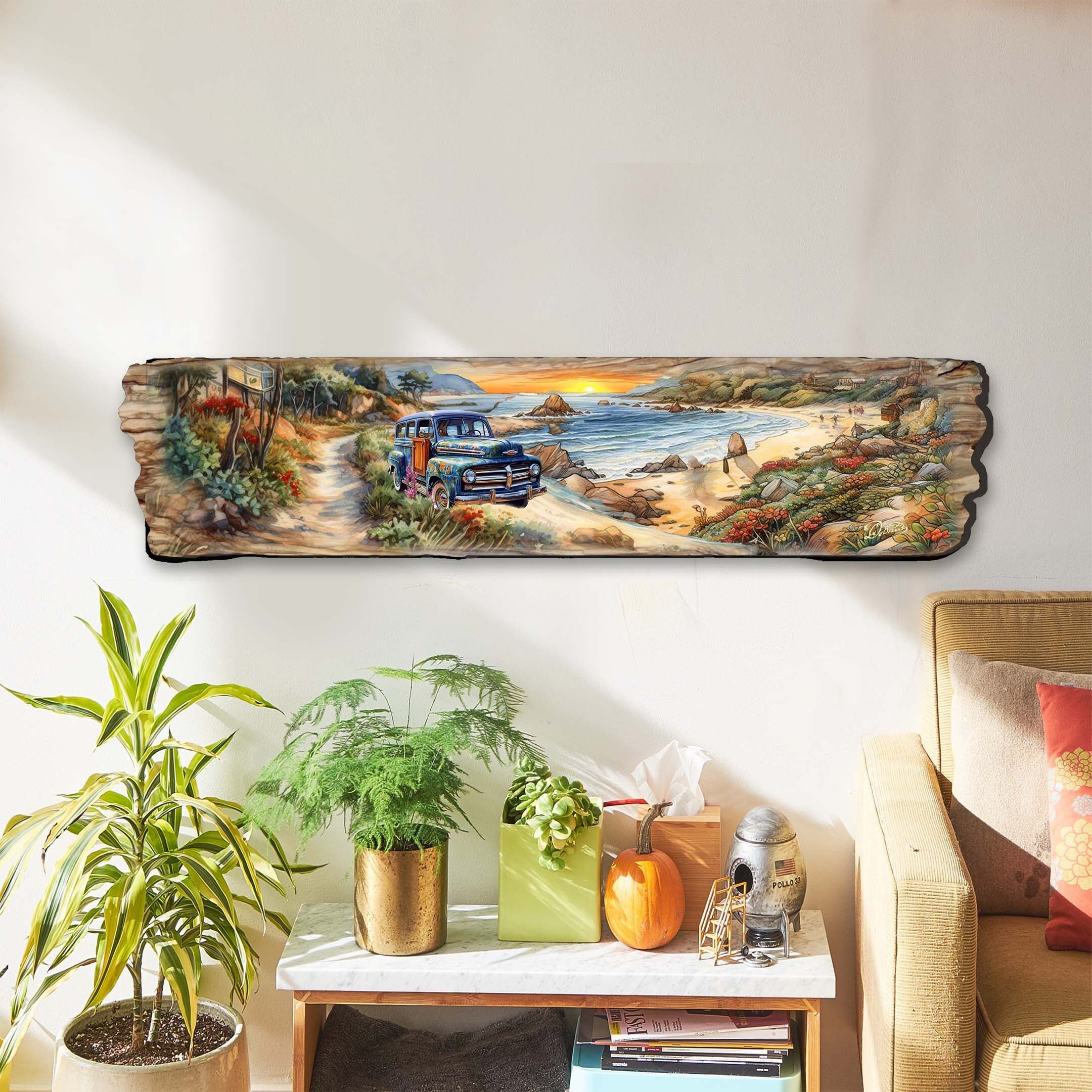 Coastal Sunrise Wooden Wall Art Handcrafted in the USA by G Debrekht ...