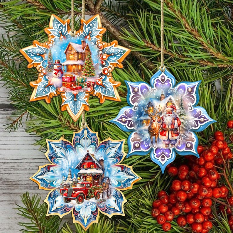 G. DeBrekht Snowflake Ornaments - Thumbnail 4