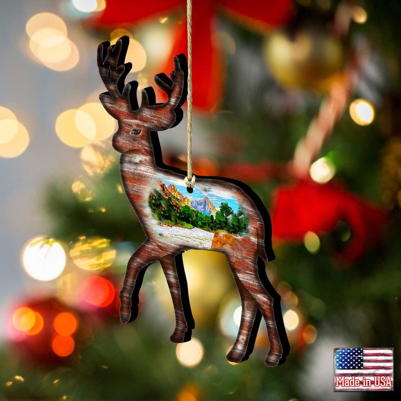 G. DeBrekht Deer Scenic Ornament - Thumbnail 2