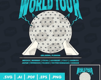 Trinken Sie rund um die Weltreise SVG | Epcot inspirierte Schnittdatei | Disney Urlaub Shirt Design für Cricut & Silhouette | Digitaler Download
