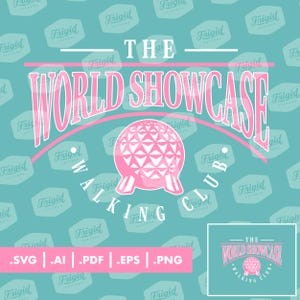 World Showcase Walking Club SVG | Epcot SVG | Disney Cut File | Cricut Silhouette File | Disney Vacation SVG | Digital Download