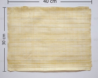 Papier papyrus Un lot de 10 authentiques feuilles de papyrus vierges égyptiennes de 35 x 40 cm, parfaites pour vos projets de dessin, scrapbooking, art scolaire