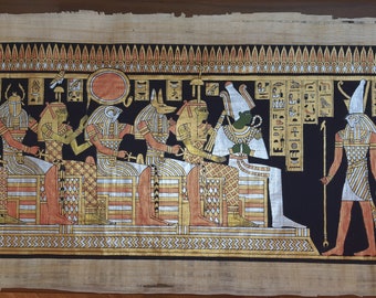 ツタンカーメン王とアンケスナムン王妃のパピルス画：古代
