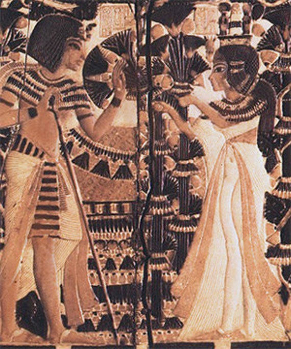 エジプト絵画 パピルス ツタンカーメン」画像 G1 エジプト絵画パピルス