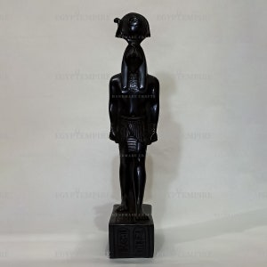 Statue of the God Horus, Ancient Egyptian Pantheon, Black Stone 10&quot;,  Ancient Egypt Art, Horus God Statue, Egyptian Horus Home Decor Statue