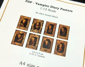 1:12 Printable PDF Vampire Diary Posters