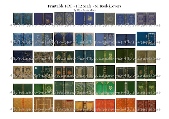 1:12 PDF 91 Printable Miniature Book Covers - Etsy Canada
