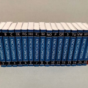 1:6 - PDF 16 Printable Miniature Encyclopedia Books