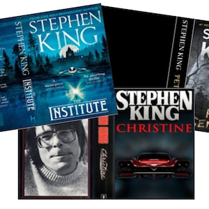 Può includere: Una collezione di libri tascabili di Stephen King. I libri sono intitolati "The Institute", "Christine" e "Cimitero per animali domestici".
