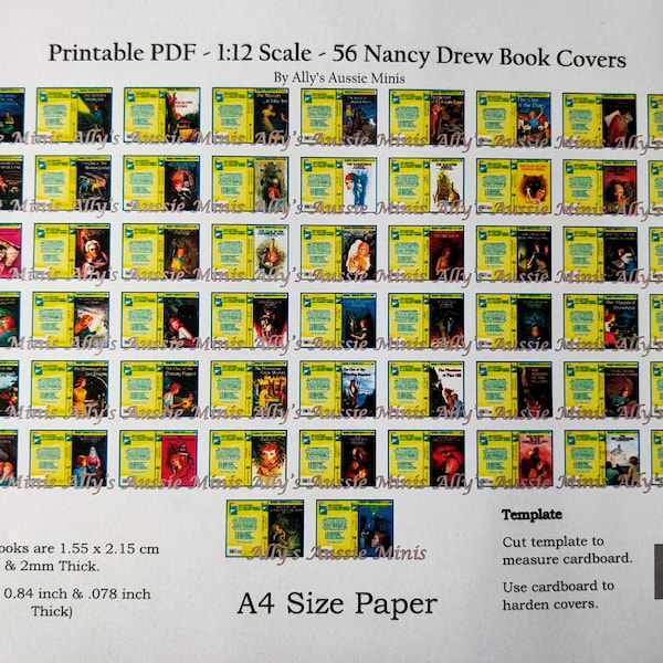 1:12 PDF 56 Nancy Drew Printable Miniaturbücher