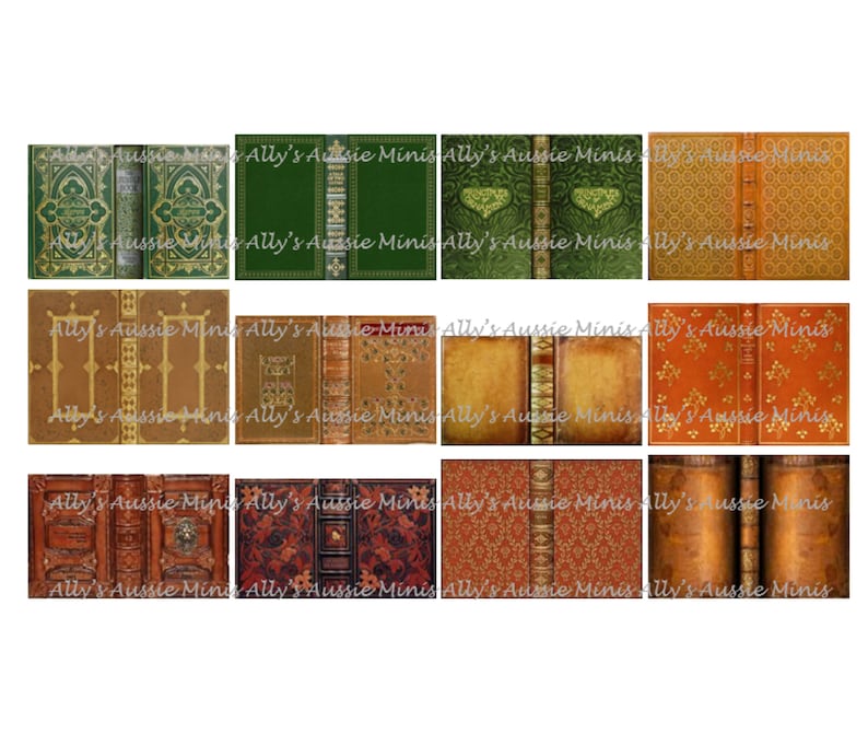 16 PDF 60 Printable Miniature Book Covers Etsy