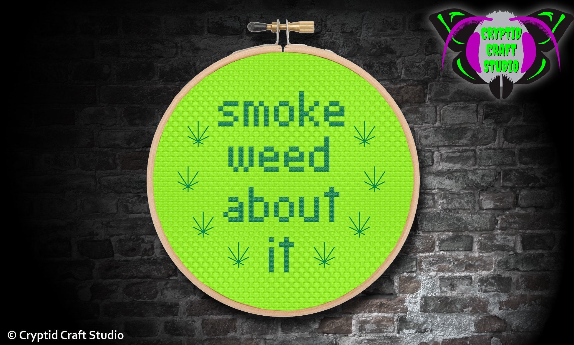 Smoke Weed About It Cross Stitch Pattern / Digital Pattern Etsy
