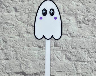 Cute Ghost Plant Stake 3D Printed