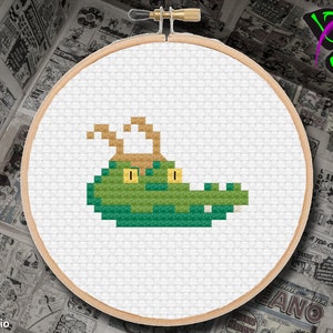 Alligator of Mischief cross stitch pattern / Digital PDF
