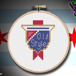 Mini Old Style Beer Logo cross stitch pattern / Digital PDF