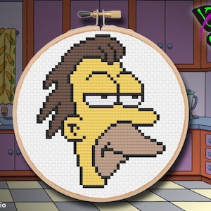 Lenny Leonard cross stitch pattern / Digital PDF