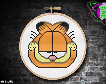 Orange Cat cross stitch pattern / Digital PDF