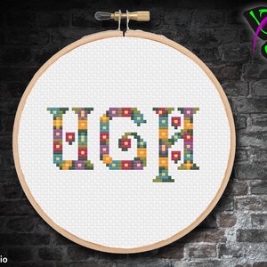 UGH cross stitch pattern / Digital PDF
