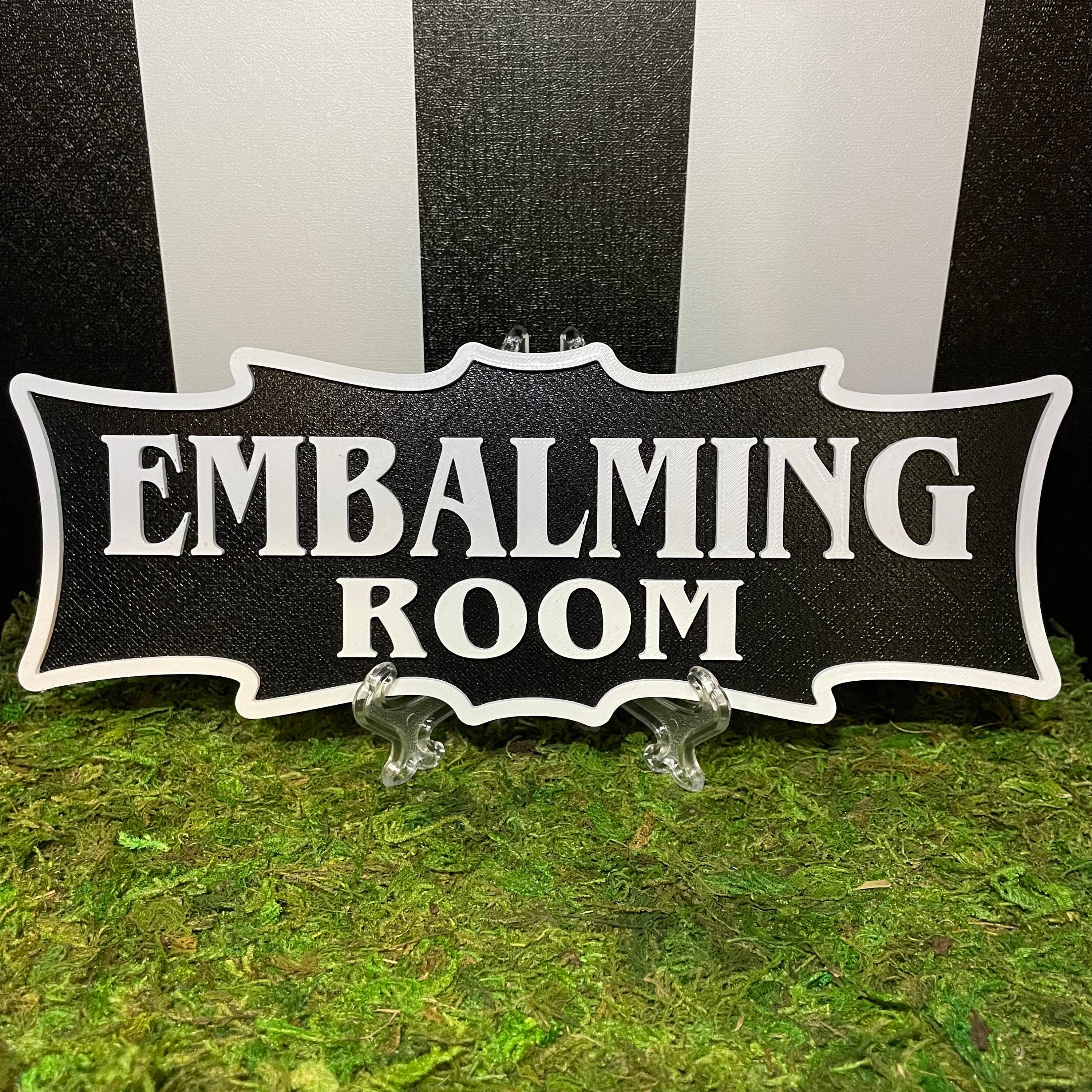 Embalming Lab Signs Embalming Room Sign Wall Hanging Home Decor 3D Printed - Etsy