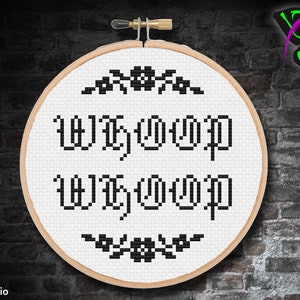 Whoop Whoop cross stitch pattern / Digital PDF