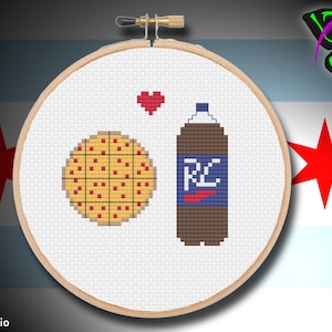 Chicago Pizza cross stitch pattern / Digital PDF
