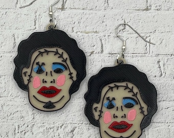 Chainsaw Slasher Horror Statement Earrings or Keychain 3D Printed