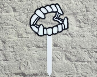 Vampire Teeth Plant Stake 3D Printed