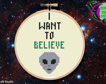 I want to believe Kreuzstichmuster / digitales PDF