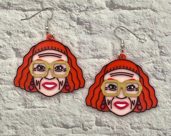 Gladys Horror Statement Earrings or Keychain 3D Printed