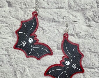 Bat Skeleton Spooky Statement Earrings or Keychain 3D Printed