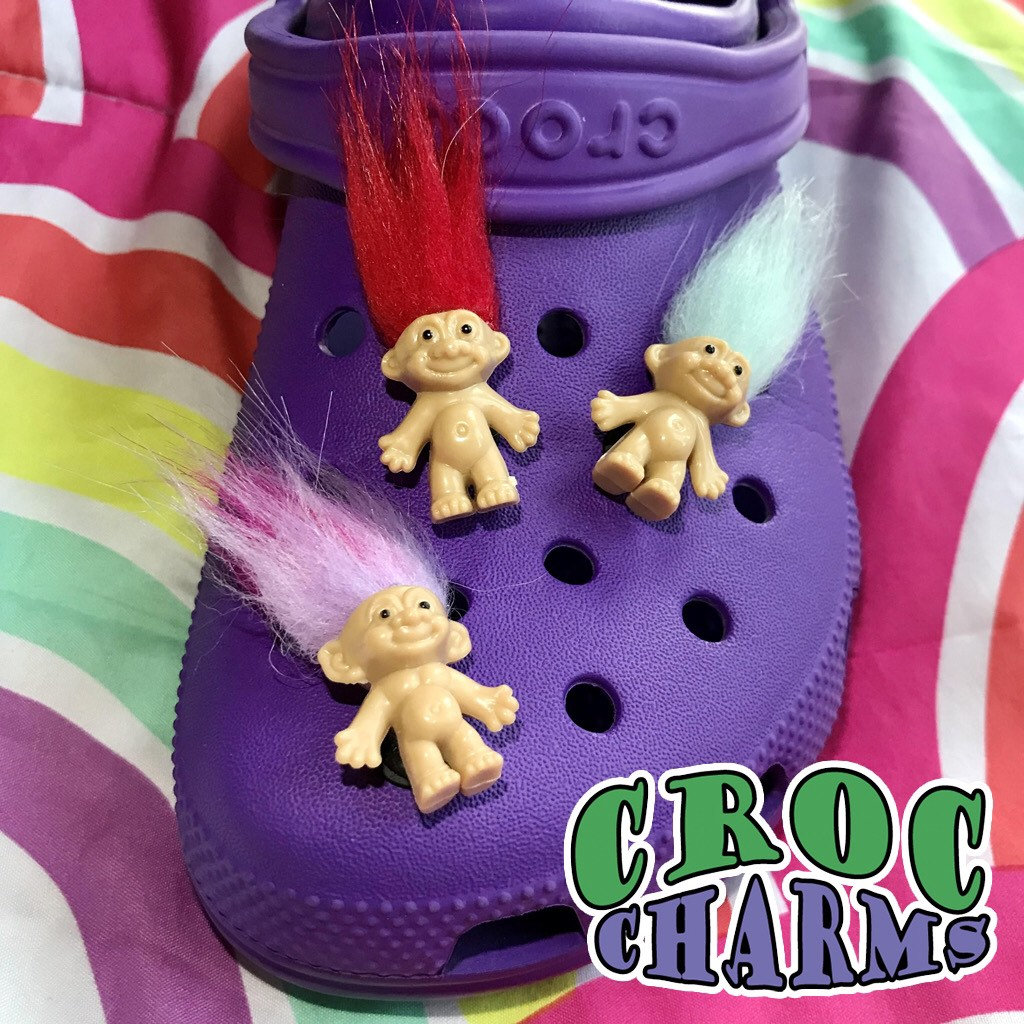 SHOE CHARM Troll Shoe Charms / Croc Shoe Clips Colourful Trolls 