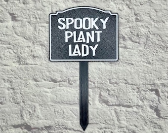 Spooky Plant Lady Plant Stake 3D Printed