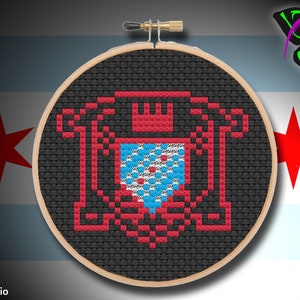 Mini Malört logo cross stitch pattern / Digital PDF