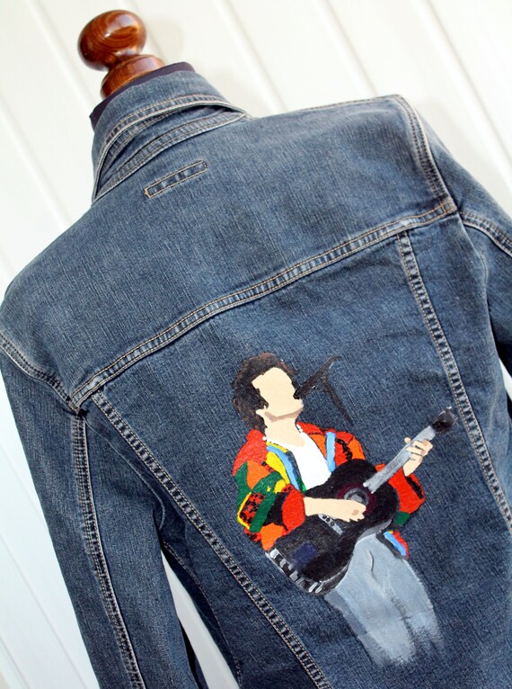Hand Painted Denim Harry Styles 