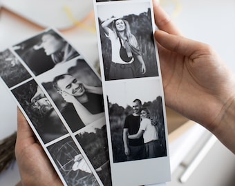 Personalised Photo Strip, Unique Save the Date, Custom Photo Magnet, Fridge Photo magnet, Wedding Photo Strip, Packed in Envelope for gift