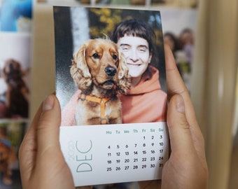 Calendario magnético para nevera, guardar los imanes de fecha, calendario 2023-2024, calendario de fotos personalizado, regalo de foto único, imanes de calendario de cumpleaños