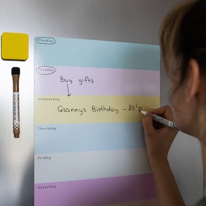 A3, Fridge Weekly planner, Family planner, Meal planner, Dry erase planner, Weekly meal planner, To do list, Family Organiser