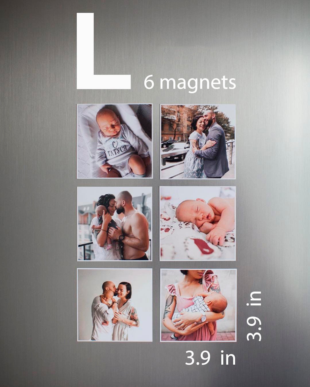 Custom Photo Magnets, Photo Collage Magnets, Personalized Magnet Set ...