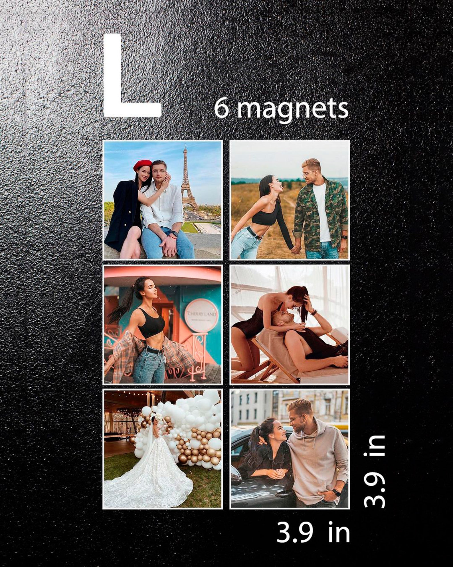 Custom Picture Magnets, Personalised Magnet Collage Set, Save the Date ...