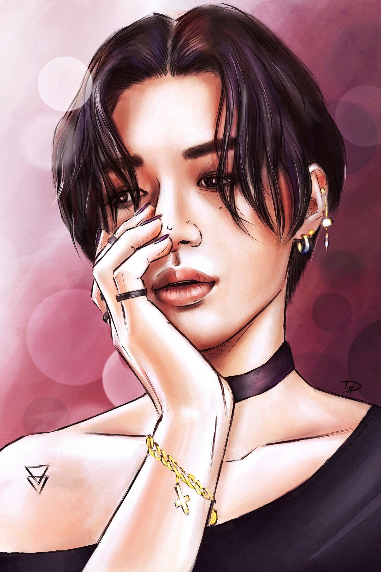 ATEEZ Wooyoung art print A5 size | Etsy