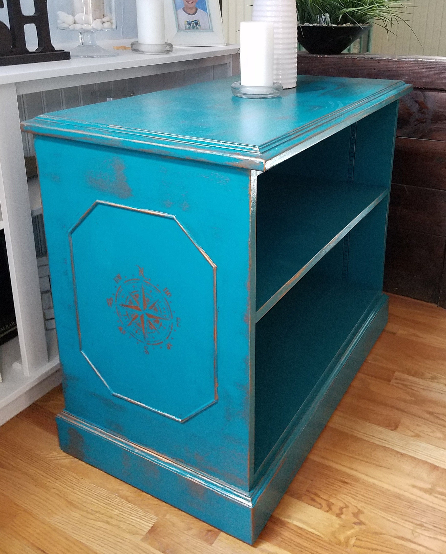 Handbemalte Bücherregal Tv-Schrank handbemalt Schrank | Etsy