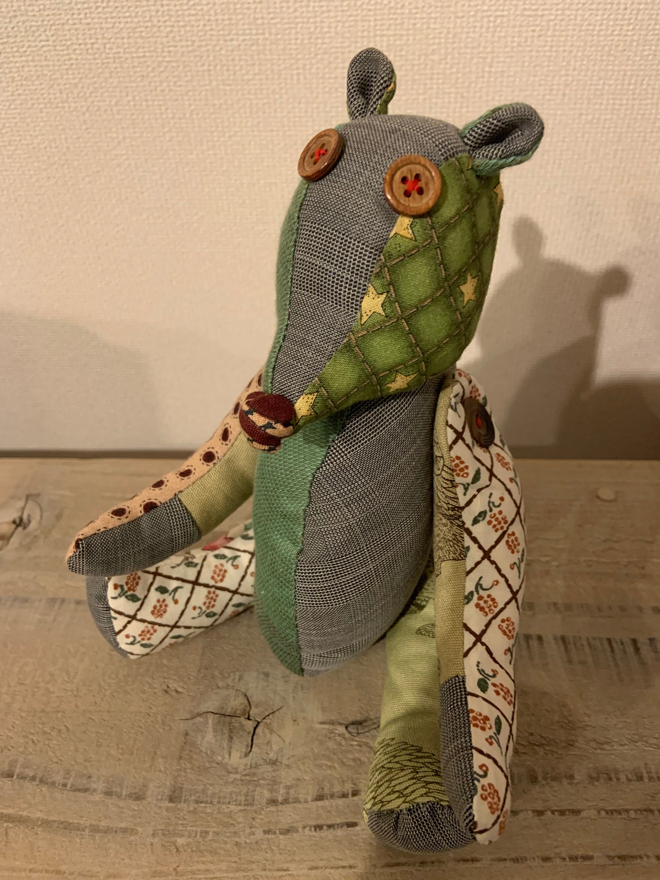 Stuffed Cotton Animal Using Repurposed Cloth Mixed Patterns Etsy UK