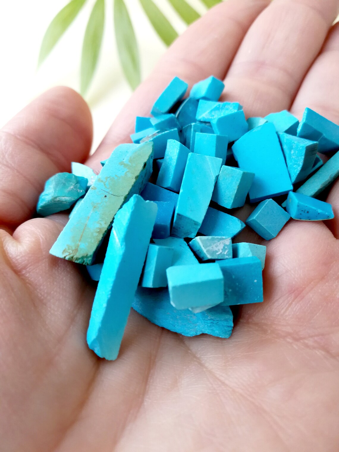 Natural Gemstone Turquoise mosaic slices. Turquoise slices raw Etsy